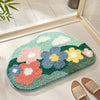 FlorSoft - Alfombrilla de baño extra absorbente con diseño de flores