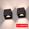 Moderne LED-Wandleuchte im Kubus-Design