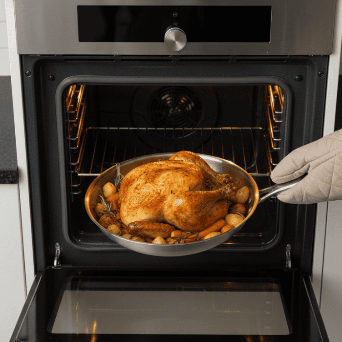 High heat searing and non-stick performance