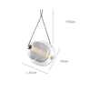 QUORENA – Moderne plafondlamp van glas en ijzer