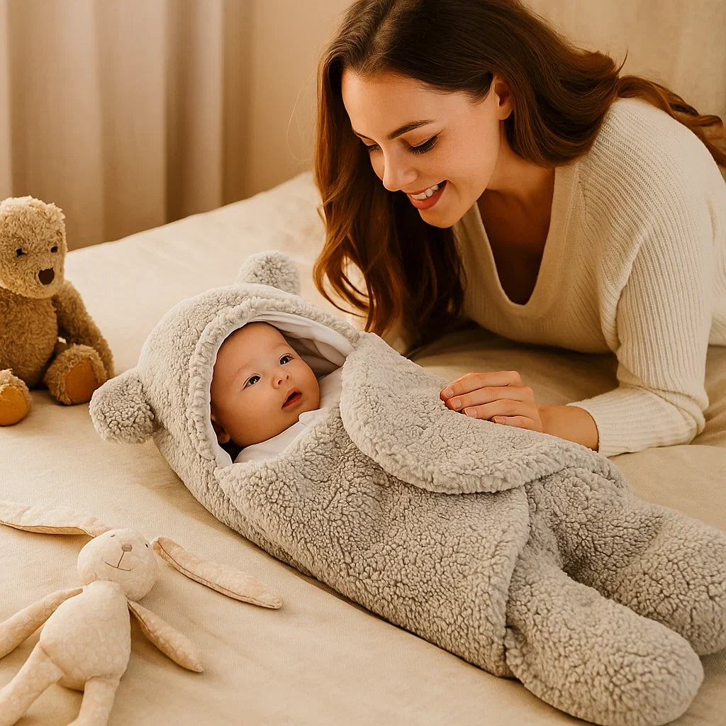 Baby Decke und Schlafanzug im Bärendesign