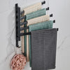 TidyRack 5-armige handdoekorganizer – ruimtebesparende handdoekhouder in matzwart