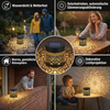 Farbenfrohe Solar-Mandala-Gartenleuchte – Wasserdichte LED-Wandprojektionslaterne für den Außenbereich