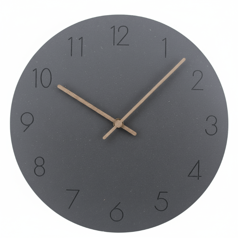 NordWhisper Wall Clock – Geräuschlose Wanduhr im nordischen Design