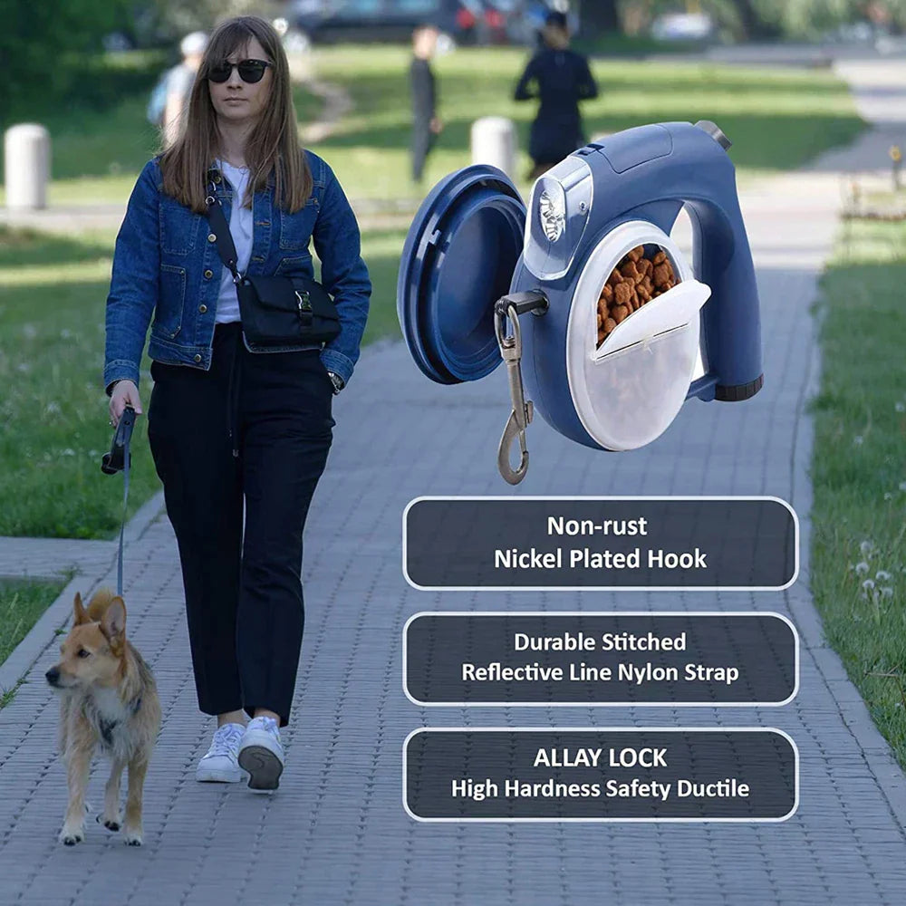ADVENTUREPAWS ELITE RIEM – Verstelbare, waterdichte hondenriem met reflecterende naden