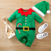 MiniMode Costume Festif – Grenouillère de Noël douce en coton pour la première fête de bébé