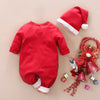 MiniMode Costume Festif – Grenouillère de Noël douce en coton pour la première fête de bébé
