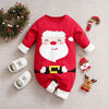 MiniMode Costume Festif – Grenouillère de Noël douce en coton pour la première fête de bébé