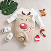 MiniMode Costume Festif – Grenouillère de Noël douce en coton pour la première fête de bébé