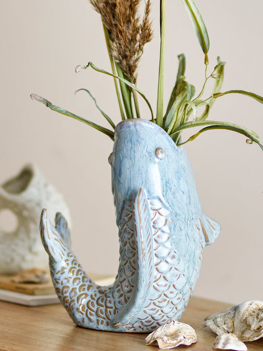 KOI Vase – Dekorative Fischvase aus Steingut