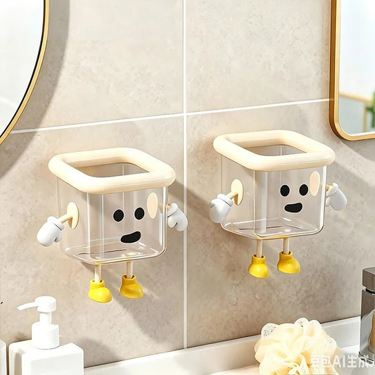 SMILEHOOK Zahnbürstenhalter – Niedlicher Saugnapf-Wandhalter