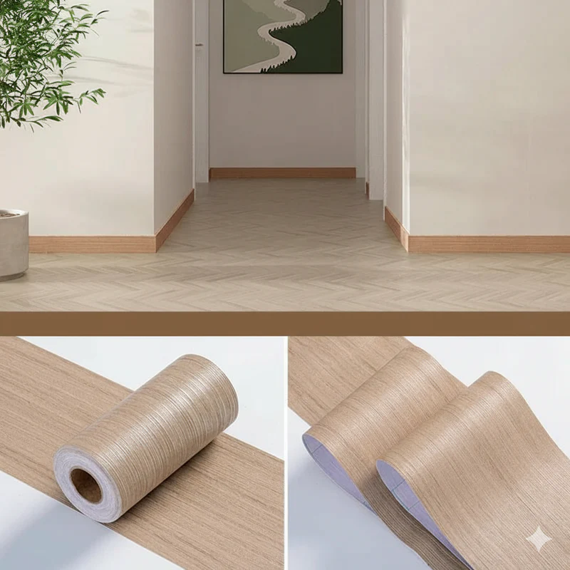 WOODSTRIPE – Listelli in PVC autoadesivi con venatura legno per ambienti eleganti