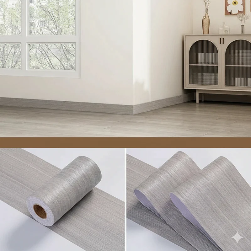 WOODSTRIPE – Listelli in PVC autoadesivi con venatura legno per ambienti eleganti
