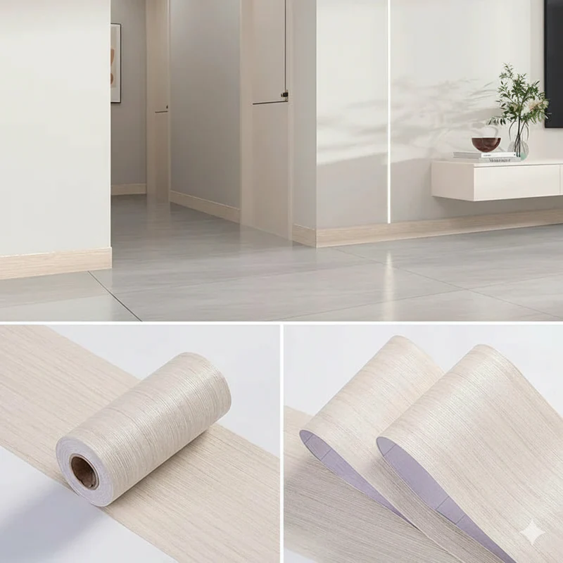 WOODSTRIPE – Listelli in PVC autoadesivi con venatura legno per ambienti eleganti