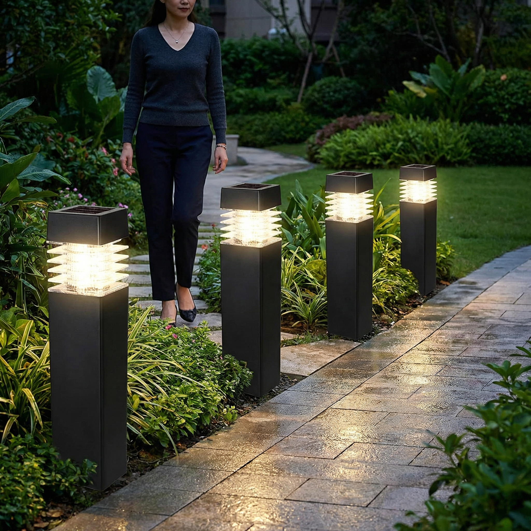 Solar-LED Bodenleuchten – Wasserdichte Gartenlichter für Wege, Rasen & Terrasse