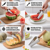 Wassermelonen-Schneider aus Edelstahl mit Holzgriff – Sauberes & schnelles Portionieren