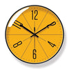 Variant image for Schwarzer Rahmen mit orangefarbenem Zifferblatt