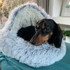 LIT POUR ANIMAUX DE COMPAGNIE DE LUXE POUR COUPLE – Lit pour animal de compagnie douillet avec protection complète et sentiment de sécurité
