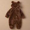 Mono de franela CozyCub – Suave pelele con diseño de oso para bebés – Acogedor y cálido para el invierno
