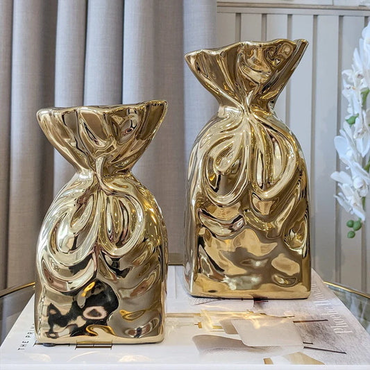 Naya - Prachtige gouden vaas