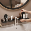 Badezimmer Saugnapf Waschbeckenablage im Walnuss Design