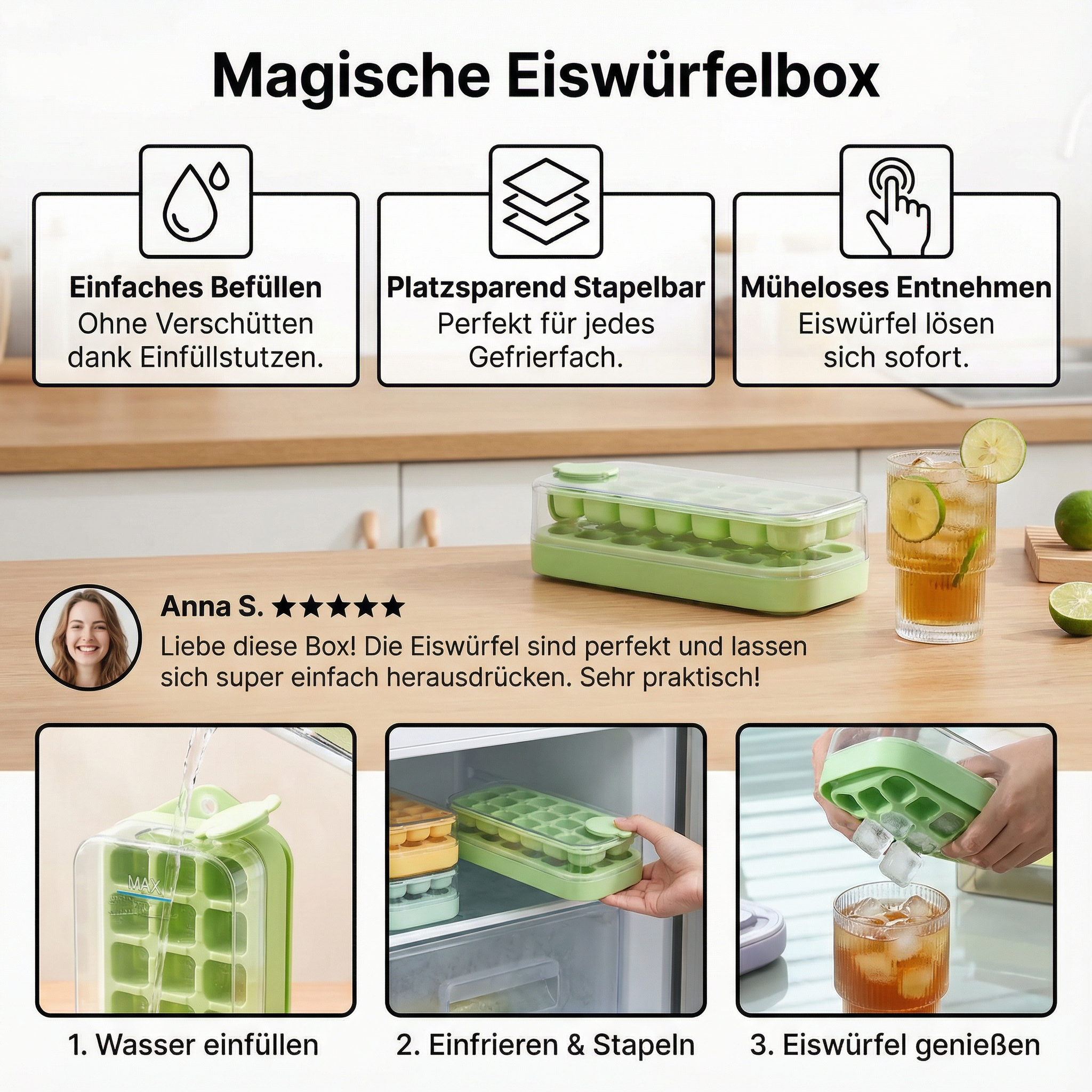 Magische Eiswürfelbox