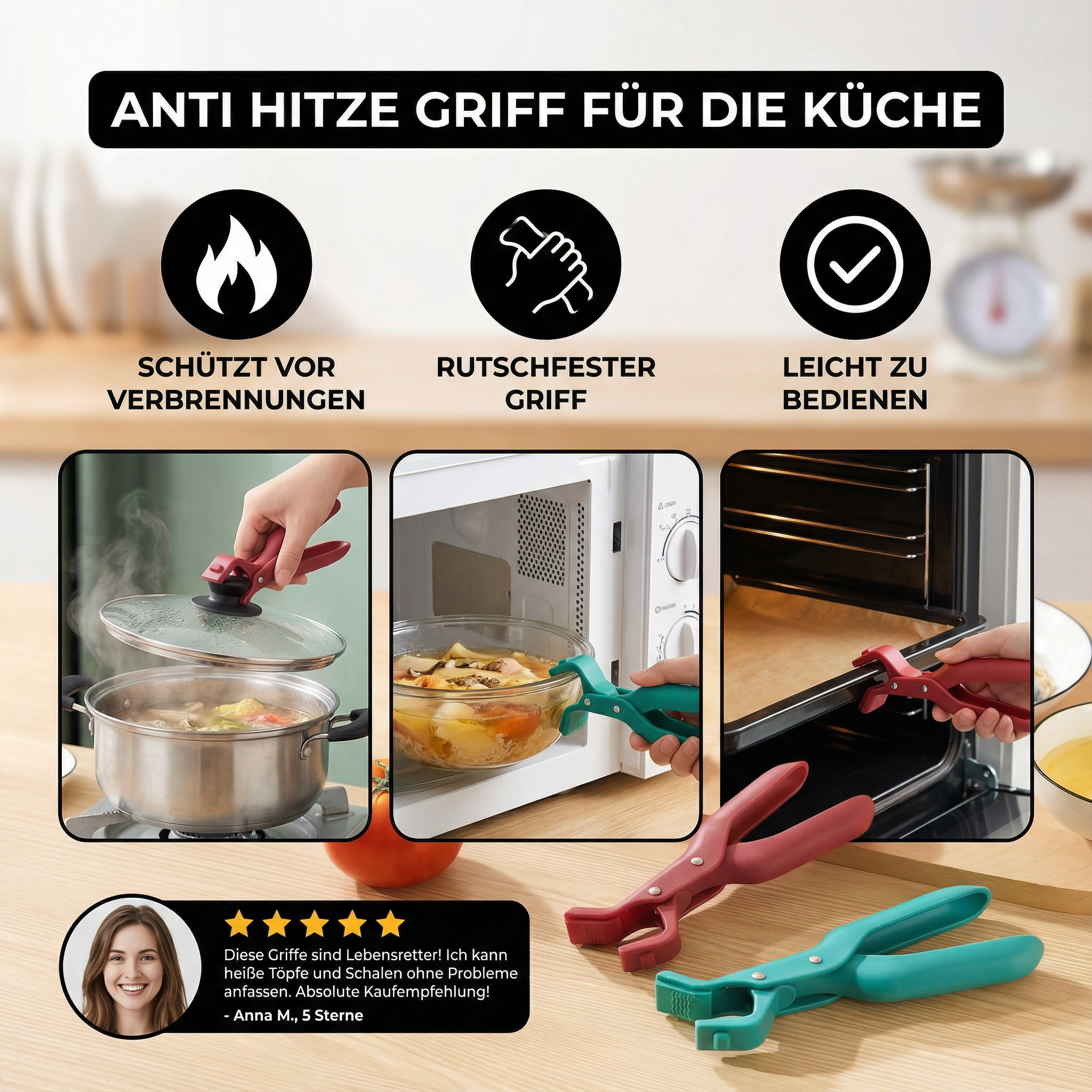 Anti Hitze Griff für die Küche