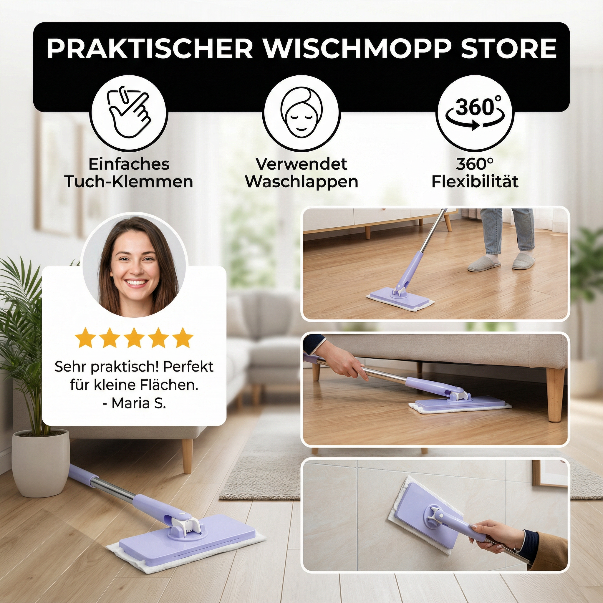 Praktischer Wischmopp