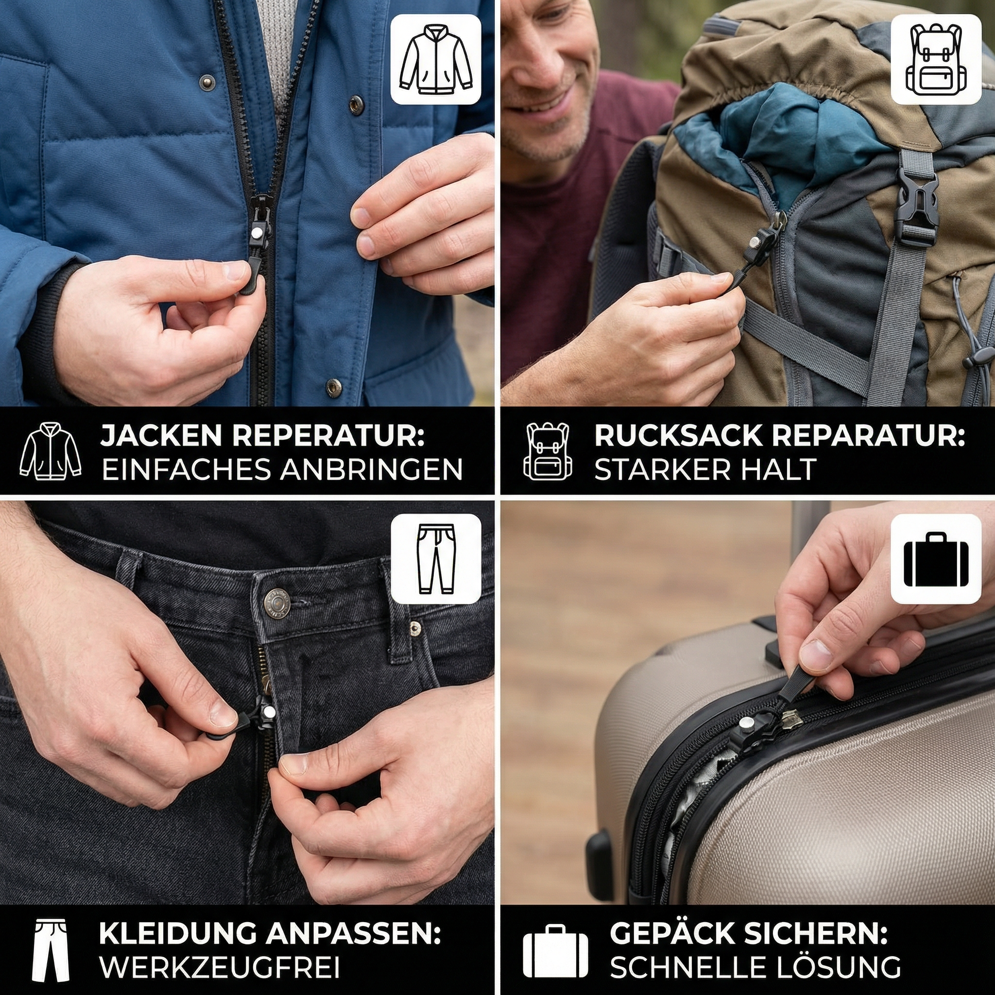 Reißverschluss Reperatur Kit 6er Pack
