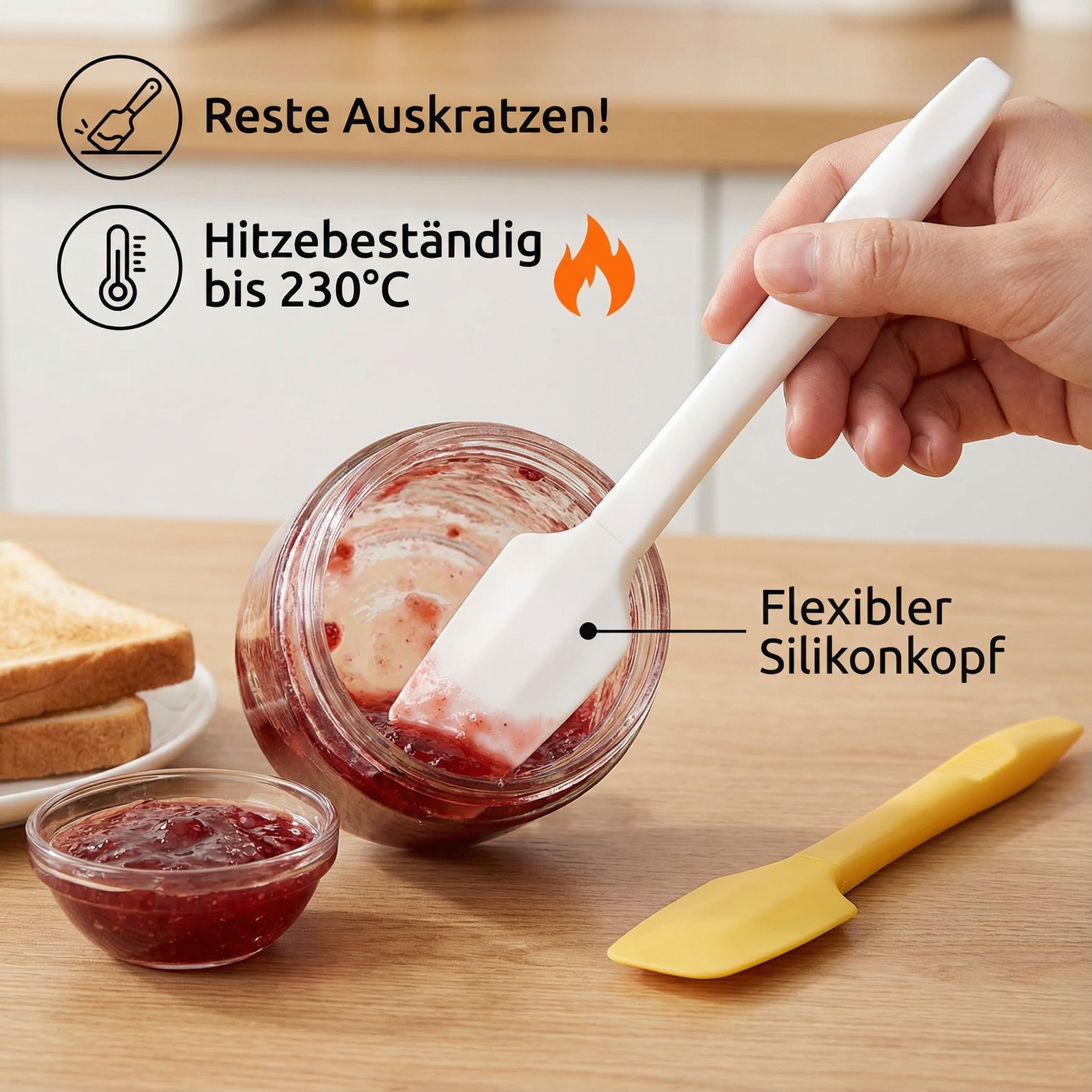 Multifunktionale Hitzebeständige Mini Spatel aus Silikon