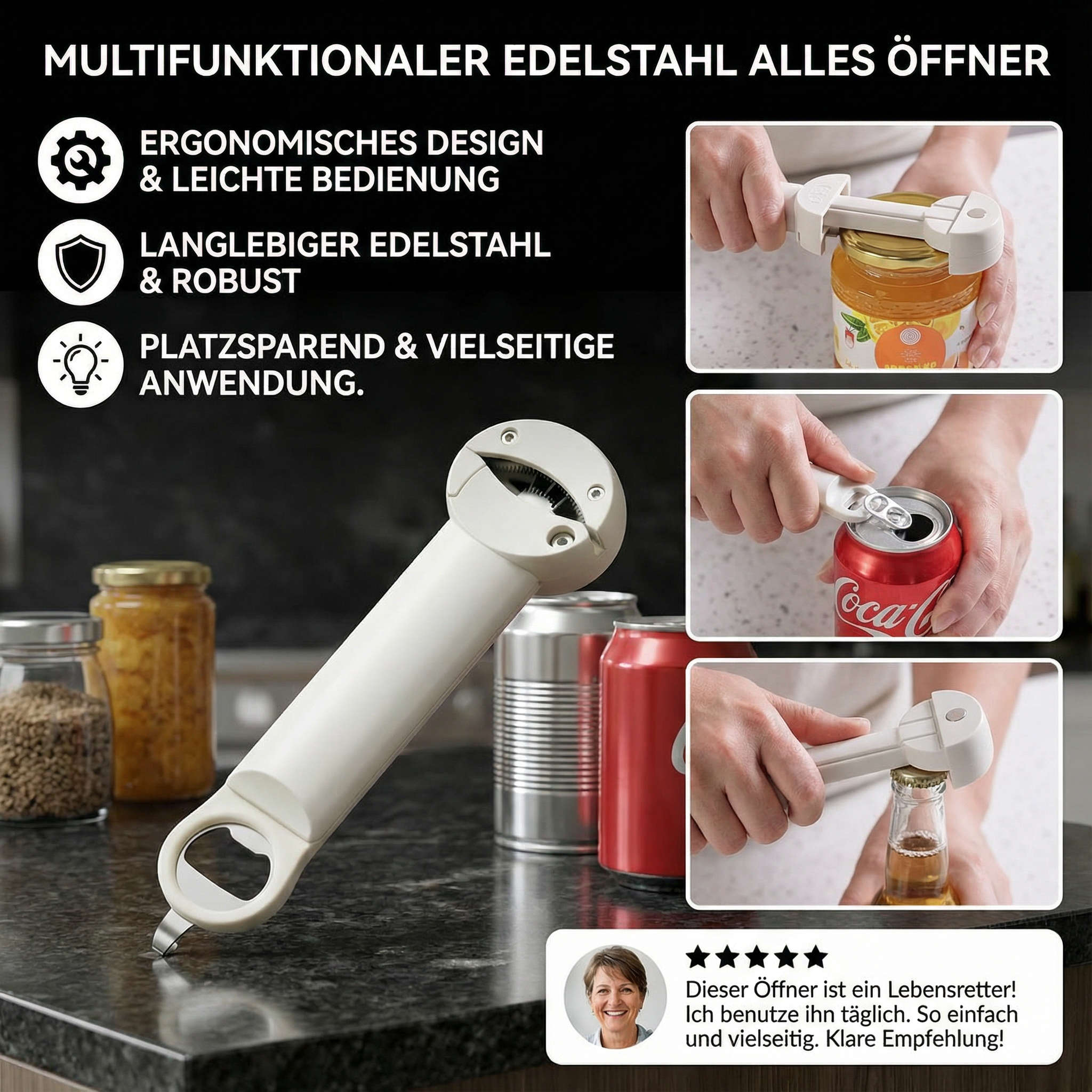 Multifunktionaler Edelstall Alles Öffner