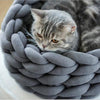 WOOLLYNEST – Morbido cesto in lana per animali domestici con bordo di supporto
